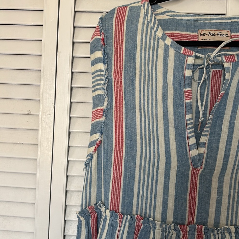 We The Free Surf Stripe Maxi Top, S, Red Combo, NWOT - Picture 7 of 8
